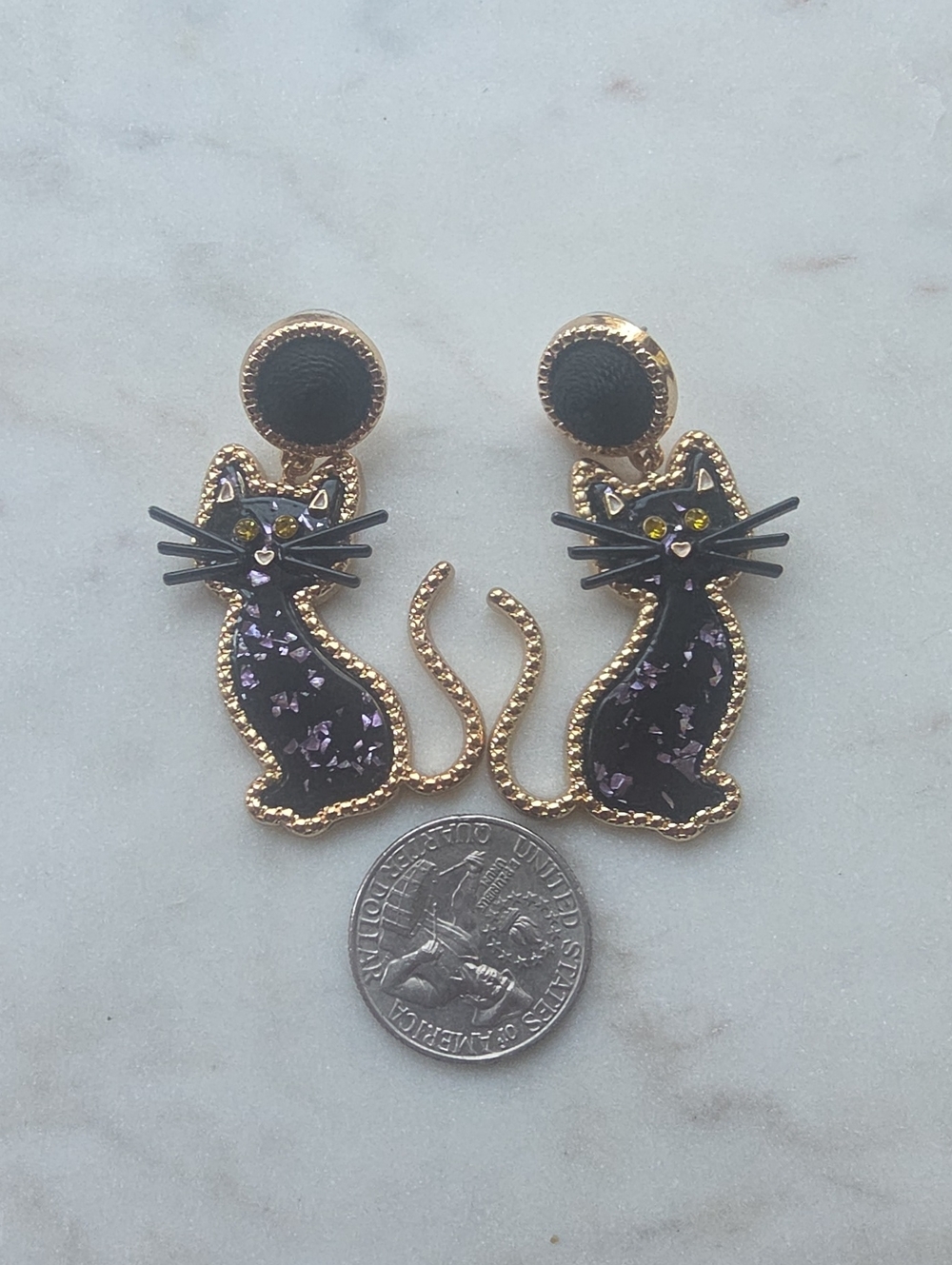 Serra Halloween black cat fashion earrings - Picture 5 of 7